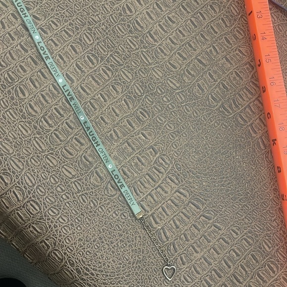 Green Faux Leather “Live Laugh Love” Wrap Bracelet - Picture 5 of 9